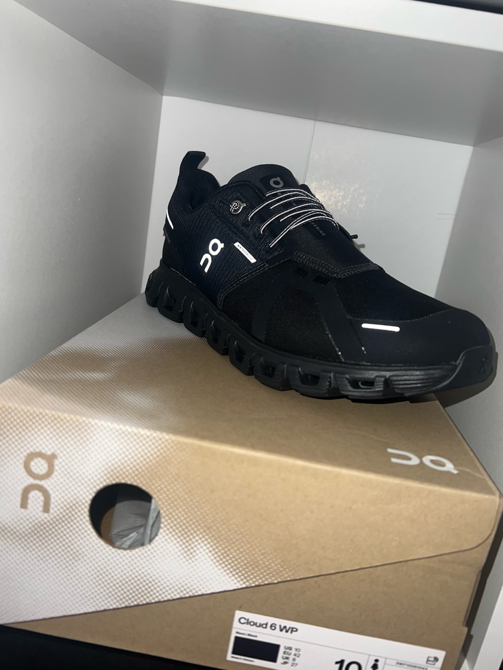 On Cloud 6 WP Women's Athletic Shoe - Black